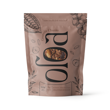 Oloa Dark Chocolate Hazelnut Granola Chunks