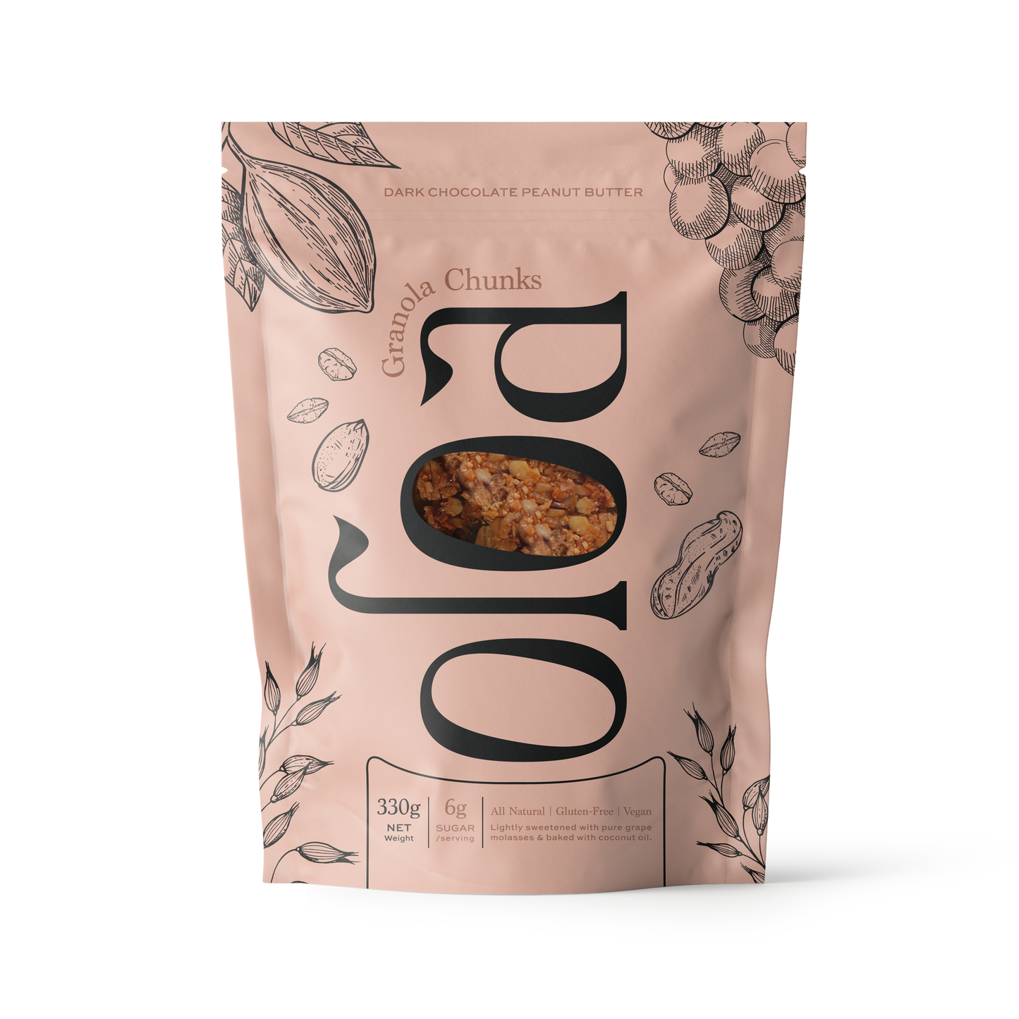 Oloa Dark Chocolate Peanut Butter Granola Chunks